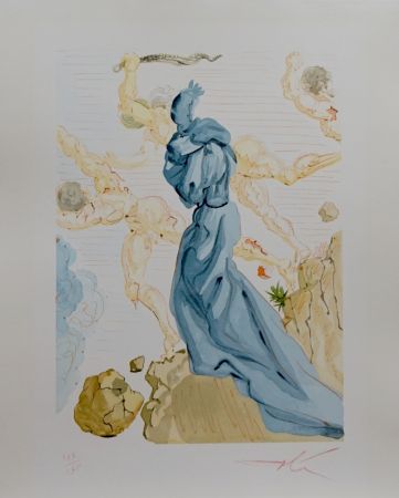 Woodcut Dali - Divine Comedy Heaven Canto 19