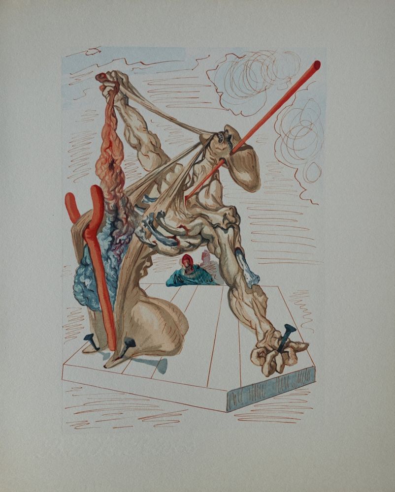 Woodcut Dali - Divine Comédie, Enfer 29, Les falsificateurs