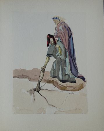 Woodcut Dali - Divine Comédie, Enfer 32, Les traitres envers leur patrie