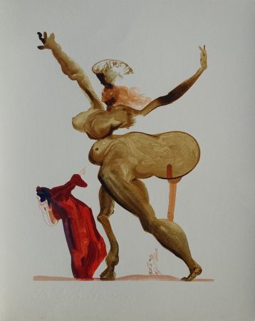 Woodcut Dali - Divine Comédie, Enfer 33, Les traitres envers leurs hôtes
