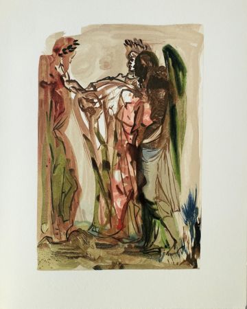 Woodcut Dali - Divine Comédie, Purgatoire 11, Les orgueilleux