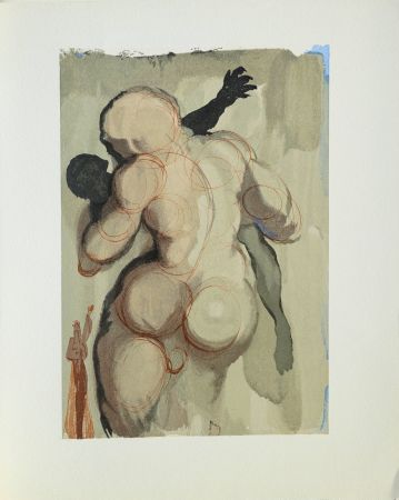 Woodcut Dali - Divine Comédie, Purgatoire 6, Les morts par violence
