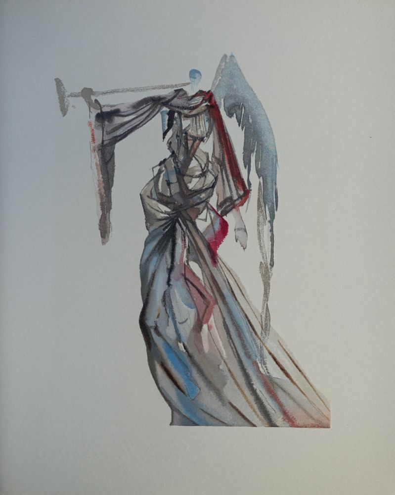 Woodcut Dali - Divine Comédie, Paradis 10, L'ange du soleil