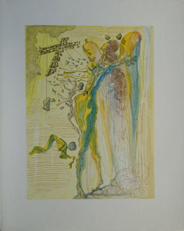 Woodcut Dali - Divine Comédie, Paradis 12, L'éclat des corps glorieux