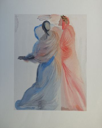 Woodcut Dali - Divine Comédie, Paradis 18, La splendeur de Béatrice