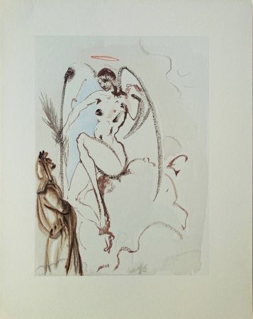 Woodcut Dali - Divine Comédie, Paradis 31, L'Archange Gabriel