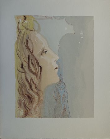 Woodcut Dali - Divine Comédie, Paradis 8, La plus grande beauté de Béatrice
