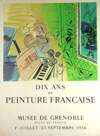 Lithograph Dufy - Dix Ans de Peinture Française  Musée de Granoble