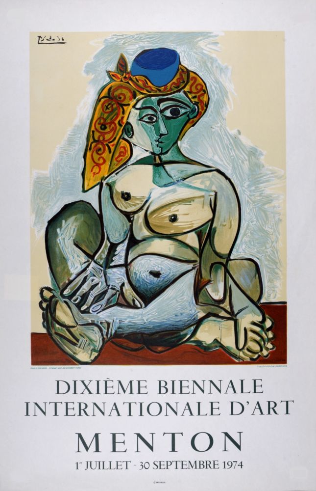 Lithograph Picasso (After) - Dixième Biennale Internationale d'Art, Menton, 1974