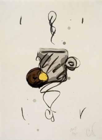 Lithograph Oldenburg - Do-Nut and Mug