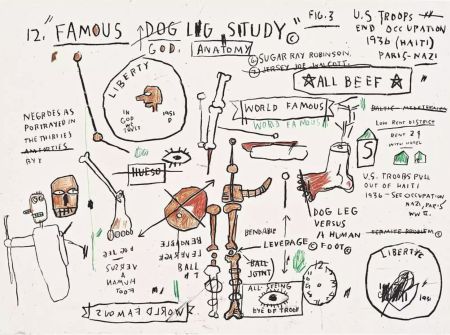 Screenprint Basquiat -  Dog Leg Study