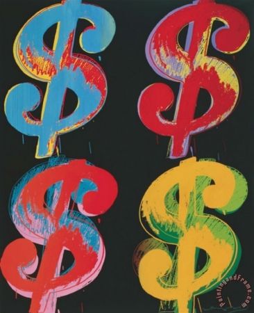 Screenprint Warhol - Dollar Sign (4) by Andy Warhol 