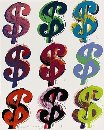 Screenprint Warhol - Dollar Sign (9) FS II.286