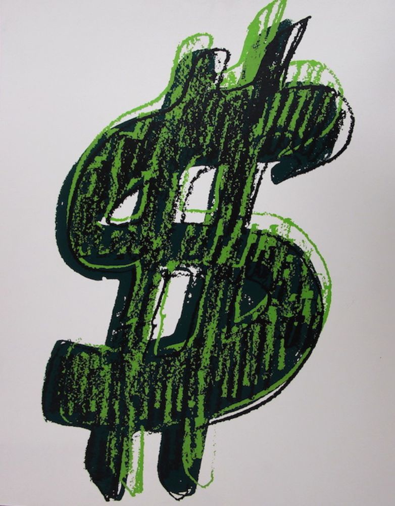 Screenprint Warhol - Dollar Sign, Green (FS II.278)