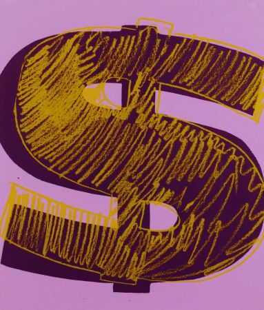 Screenprint Warhol - Dollar Sign, Orange (FS II.276)