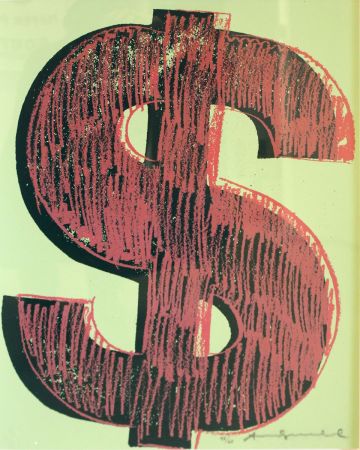 Screenprint Warhol - Dollar Sign, Red (FS II.274)
