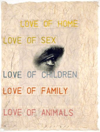 Lithograph Plensa - Domestic Propensities I (Love of Home)