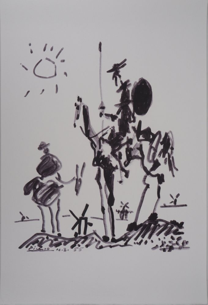 Lithograph Picasso - Don Quichotte