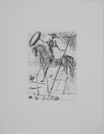 Etching Dali - Don Quichotte et Sancho Panza