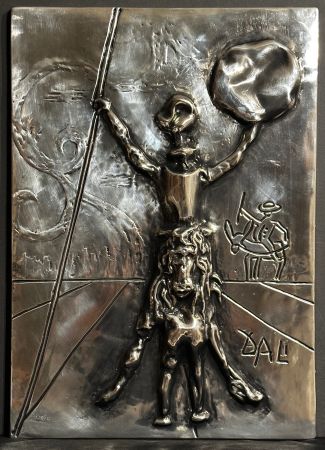 Relief Dali - Don Quichotte Silver Bas Relief