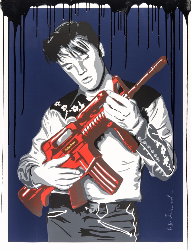 Screenprint Mr Brainwash - Don't Be Cruel (Blue)