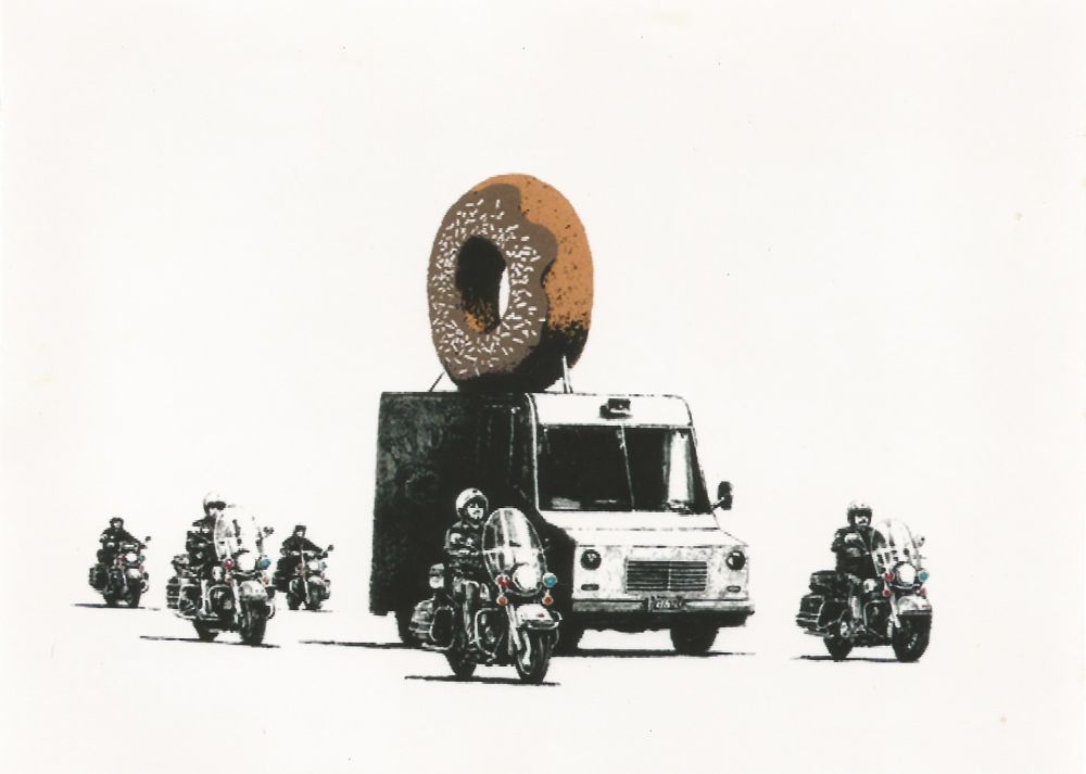Screenprint Banksy - Donut (brown)
