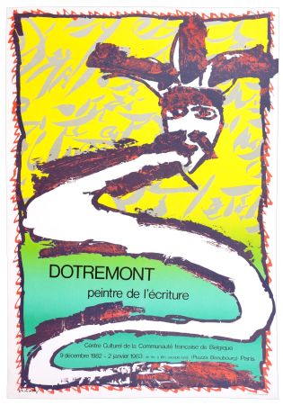 Lithograph Alechinsky - Dotremont peintre de l'écriture