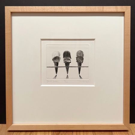 Drypoint Thiebaud - Double Deckers