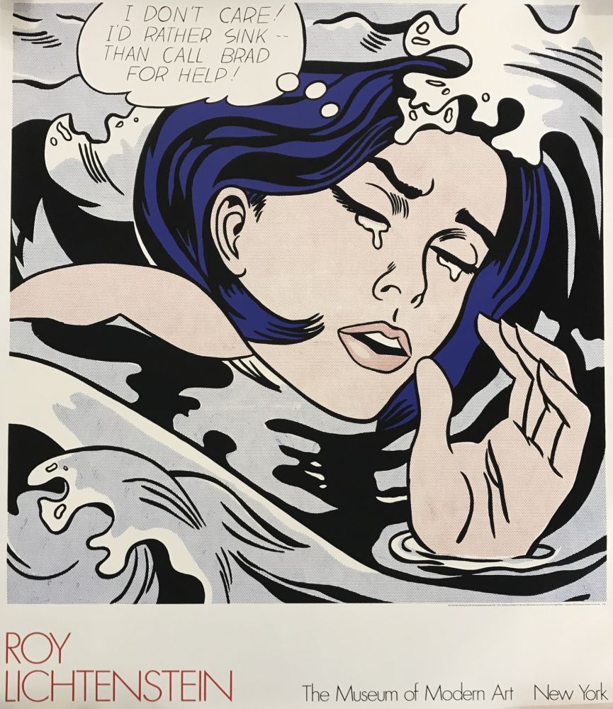 Screenprint Lichtenstein - Drowning Girl, The Museum of Modern Art New York