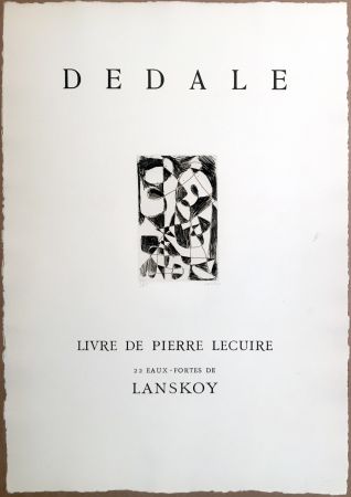 Etching Lanskoy - DÉDALE. Affiche originale gravée. Livre de Pierre Lecuire (1960)