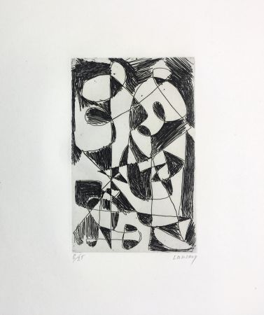 Engraving Lanskoy - DÉDALE. Gravure pour l'affiche de Pierre Lecuire (1960)