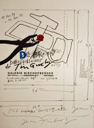 Screenprint Tinguely -   „Débricollages de Tinguely chez Galerie Bischofberger“