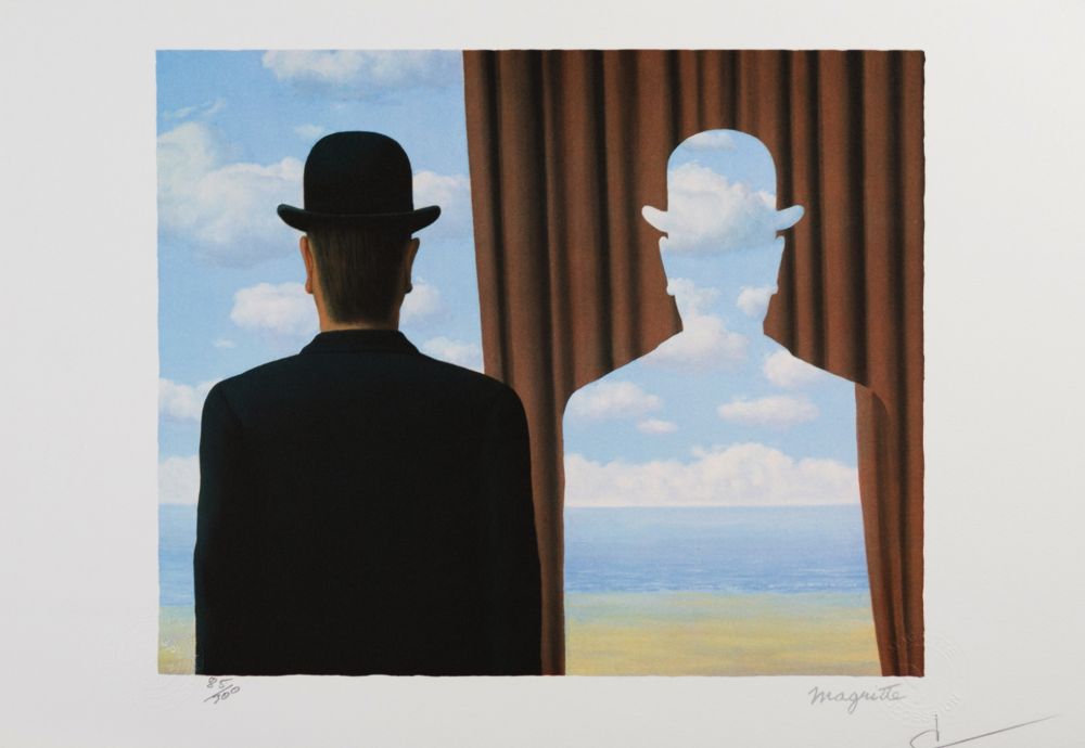 Lithograph Magritte - Décalcomanie (Decalcomania)