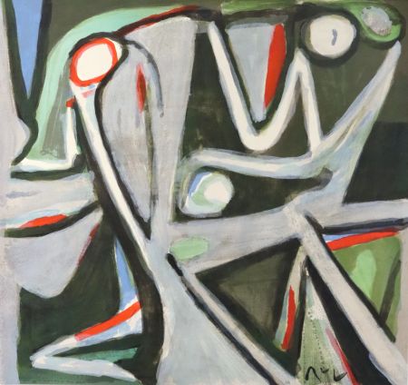 Lithograph Van Velde - Désertique (MP 390)