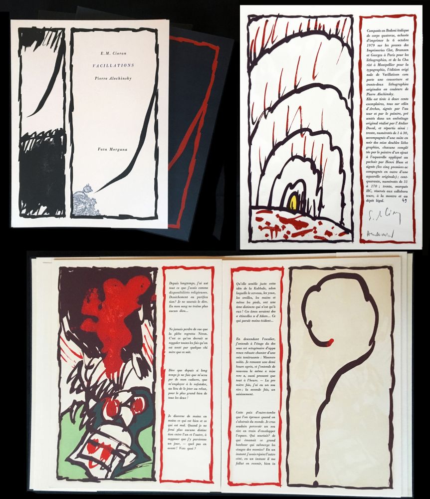 Illustrated Book Alechinsky - E.-M. Cioran : ‎VACILLATIONS‎. Avec 34 lithographies originales (1979). 