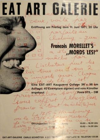 Offset Morellet - Eat Art Gallery Carlo Schröter. Francois Morellet’s „Mords Les!“