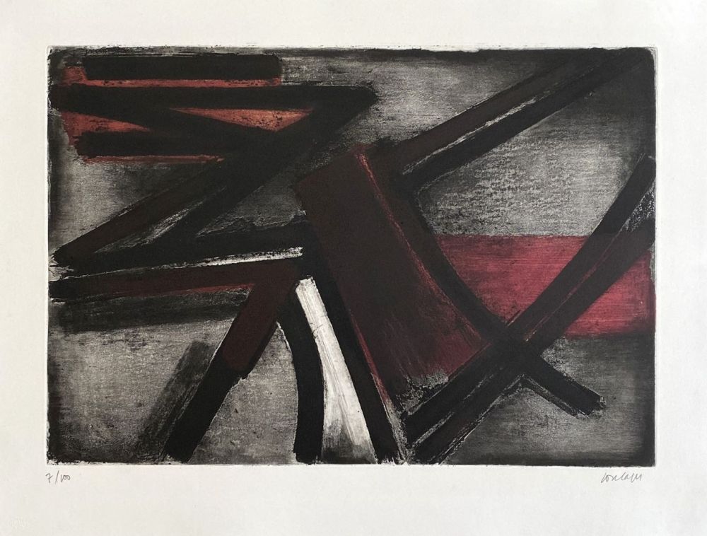 Etching Soulages - Eau-forte II