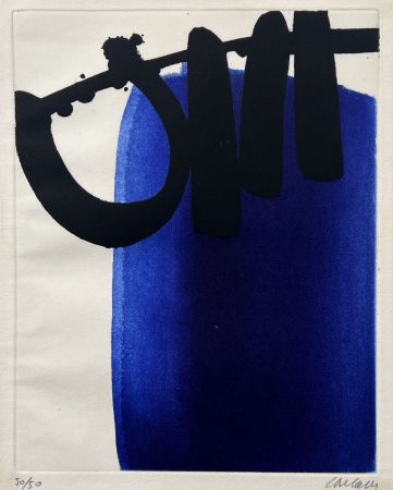 Etching And Aquatint Soulages - Eau-forte XXI 