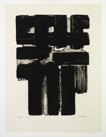 Engraving Soulages - Eau Forte 10 b