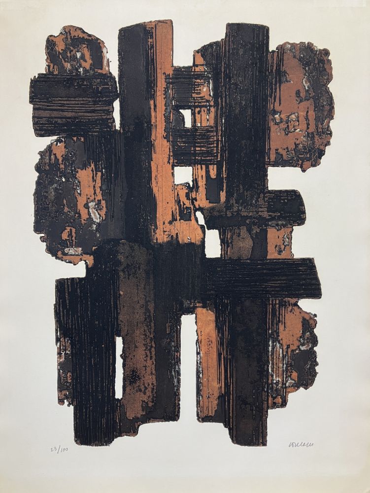 Engraving Soulages - Eau forte IX, 1957