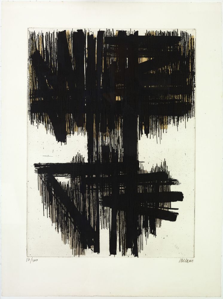 Engraving Soulages - Eau Forte VI