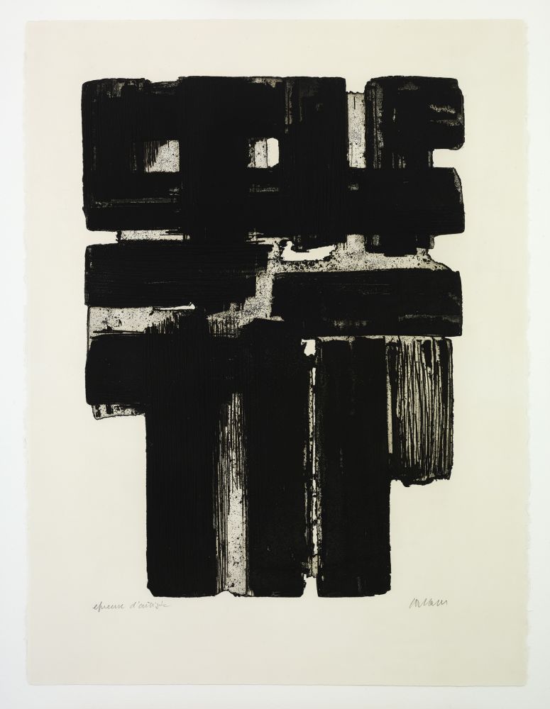 Engraving Soulages - Eau Forte X b