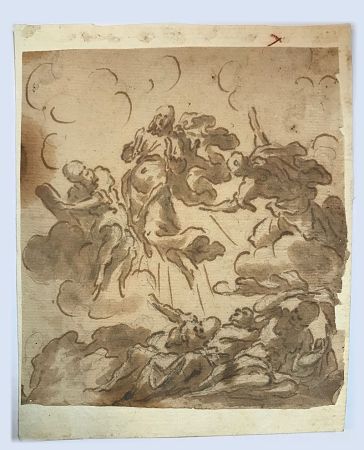 No Technical Anonyme - Ecole italienne, XVIIIe, cercle de Giovanni  PIAZZETTA (1682-1754) .  L'Ascension