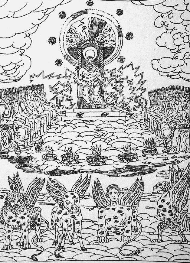Lithograph De Chirico - ...Ed ecco un trono stava nel cielo...