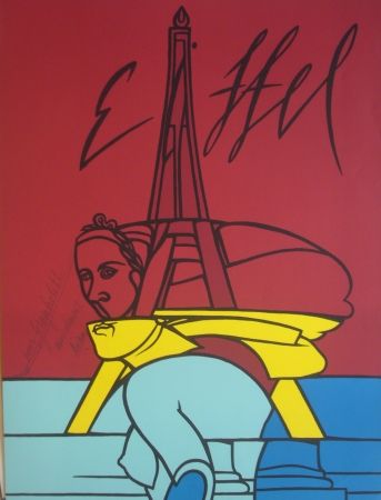 Lithograph Adami - Eiffel