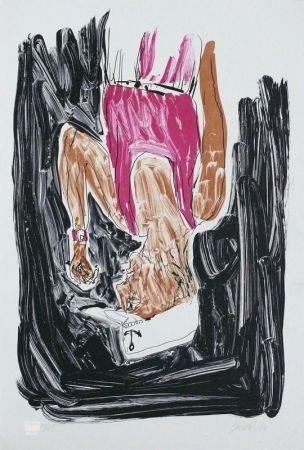 Lithograph Baselitz - Einer malt mein Porträt (Someone paints my portrait)