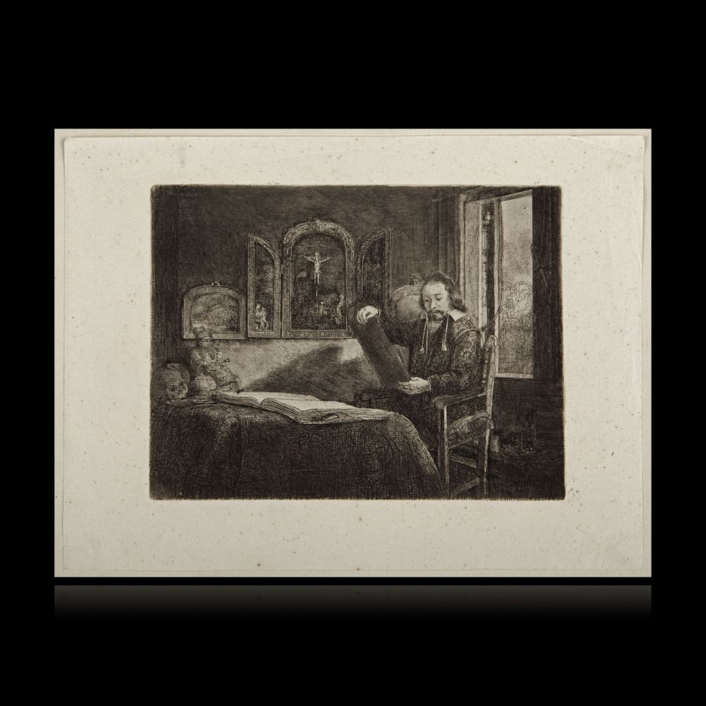 Etching Rembrandt - El boticario Abraham Francen