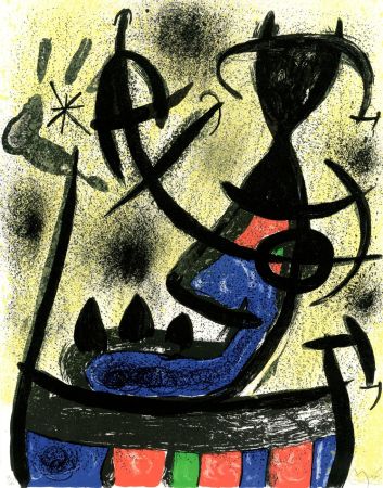 Lithograph Miró - El circulo de piedra