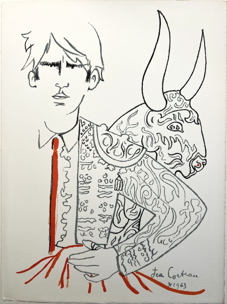 Lithograph Cocteau - EL CORDOBES (Magnan : Taureaux. 1963/1965)