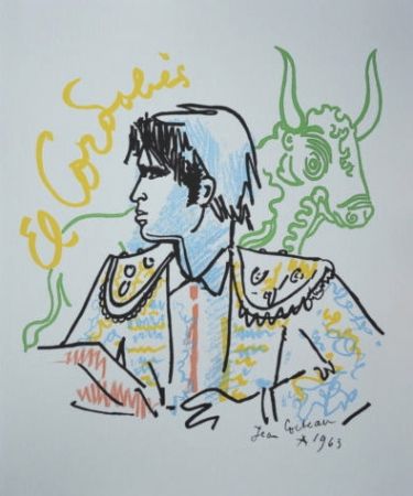 Lithograph Cocteau - El Cordobès